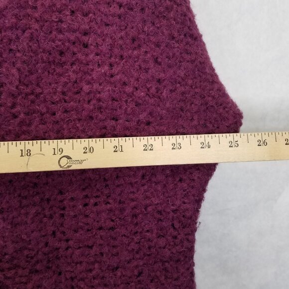Free People She's All That Alpaca Sweater M Purple Oversized Chunky Open Knit - Picture 14 of 14